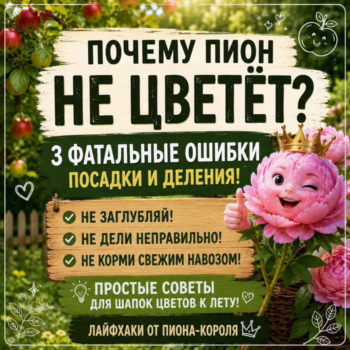 Твой пион &mdash; сплошная зелень без цветка