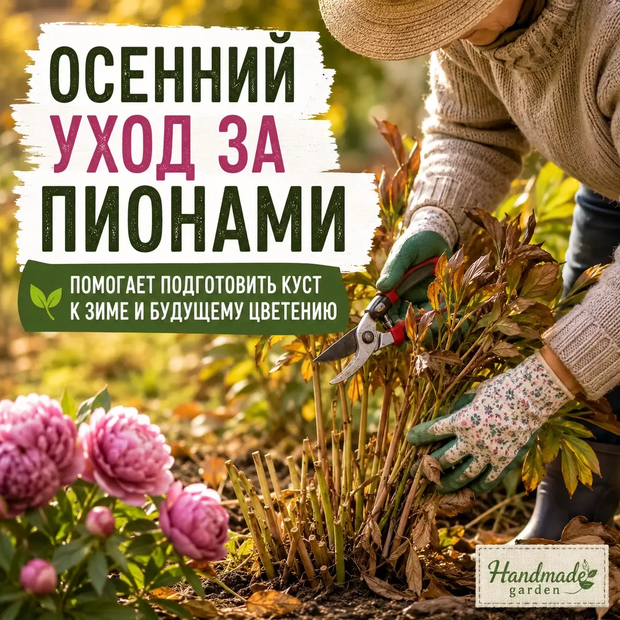 Когда обрезать пионы осенью