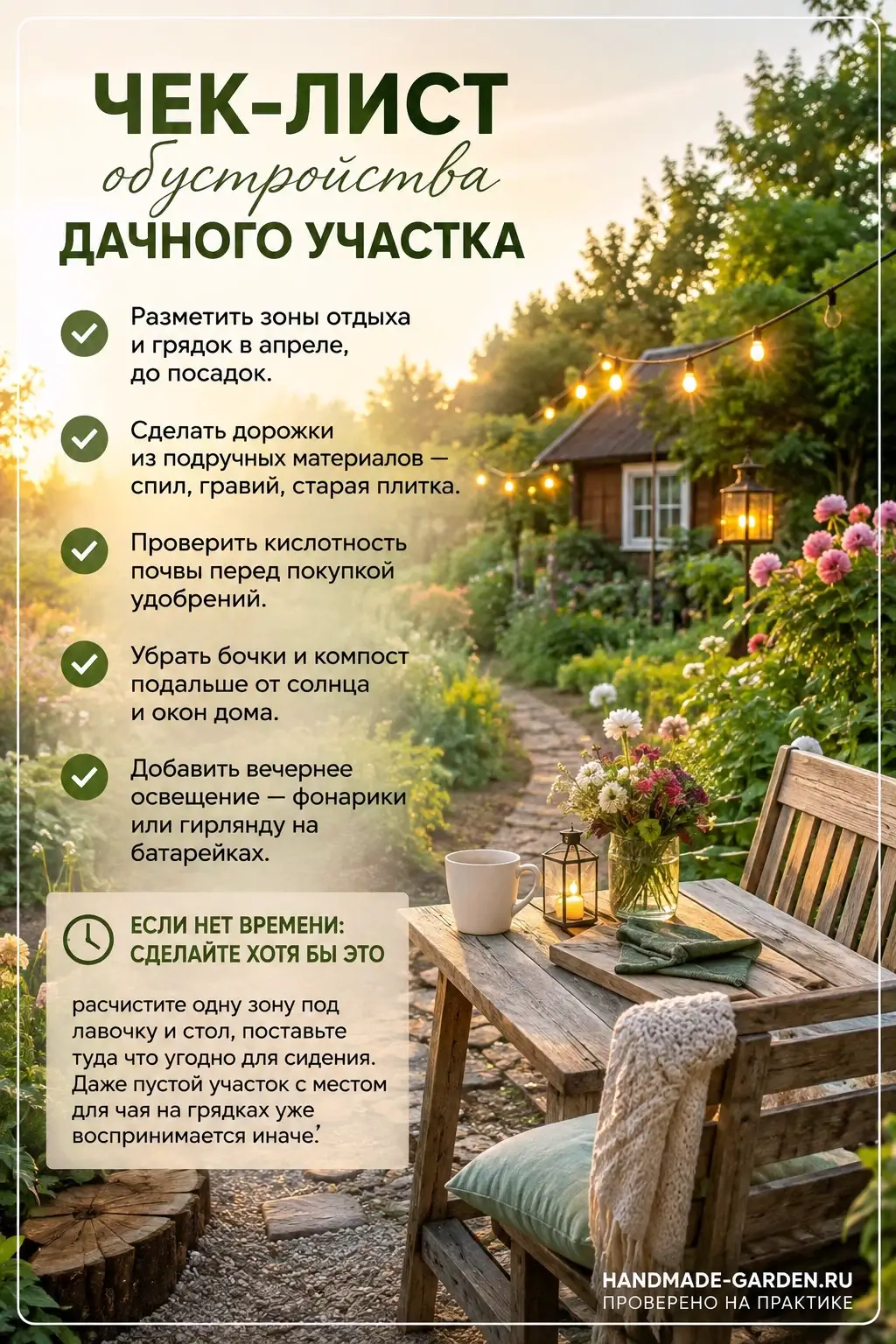 Чек-лист обустройства дачного участка