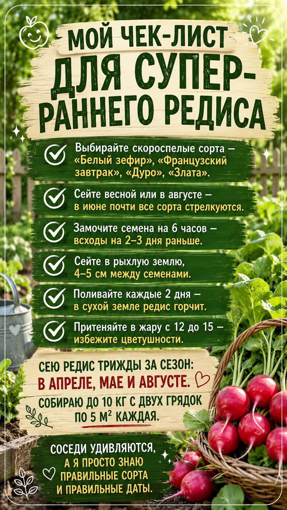 Мой чек-лист для супер-раннего редиса