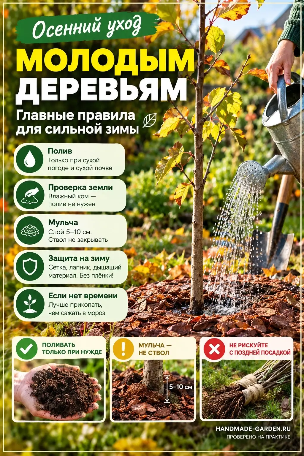 Уход за молодыми саженцами
