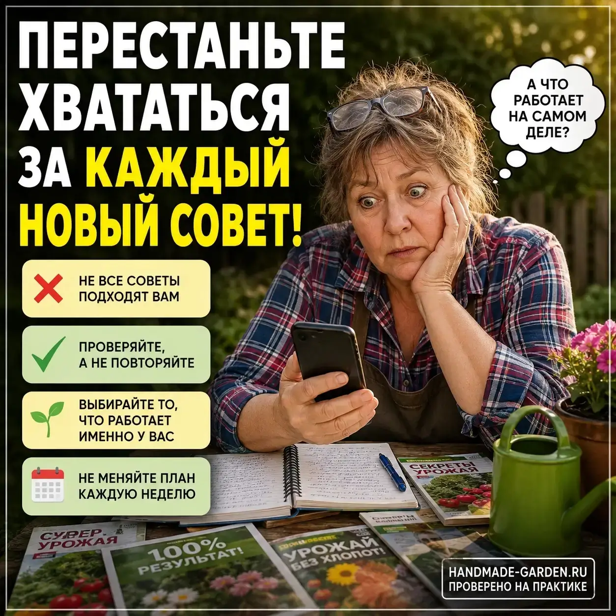 Можно прочитать тысячу советов и всё равно каждый сезон растерянно стоять перед грядкой.