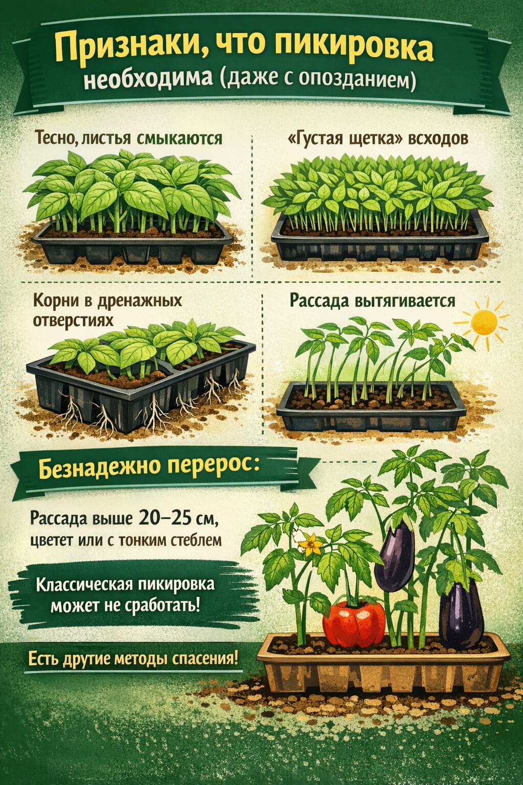 Признаки того, что пикировка критически необходима
