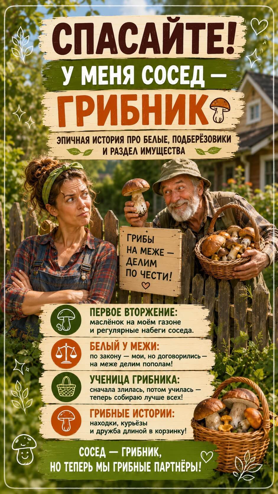 Как я научилась собирать грибы и перестала бояться