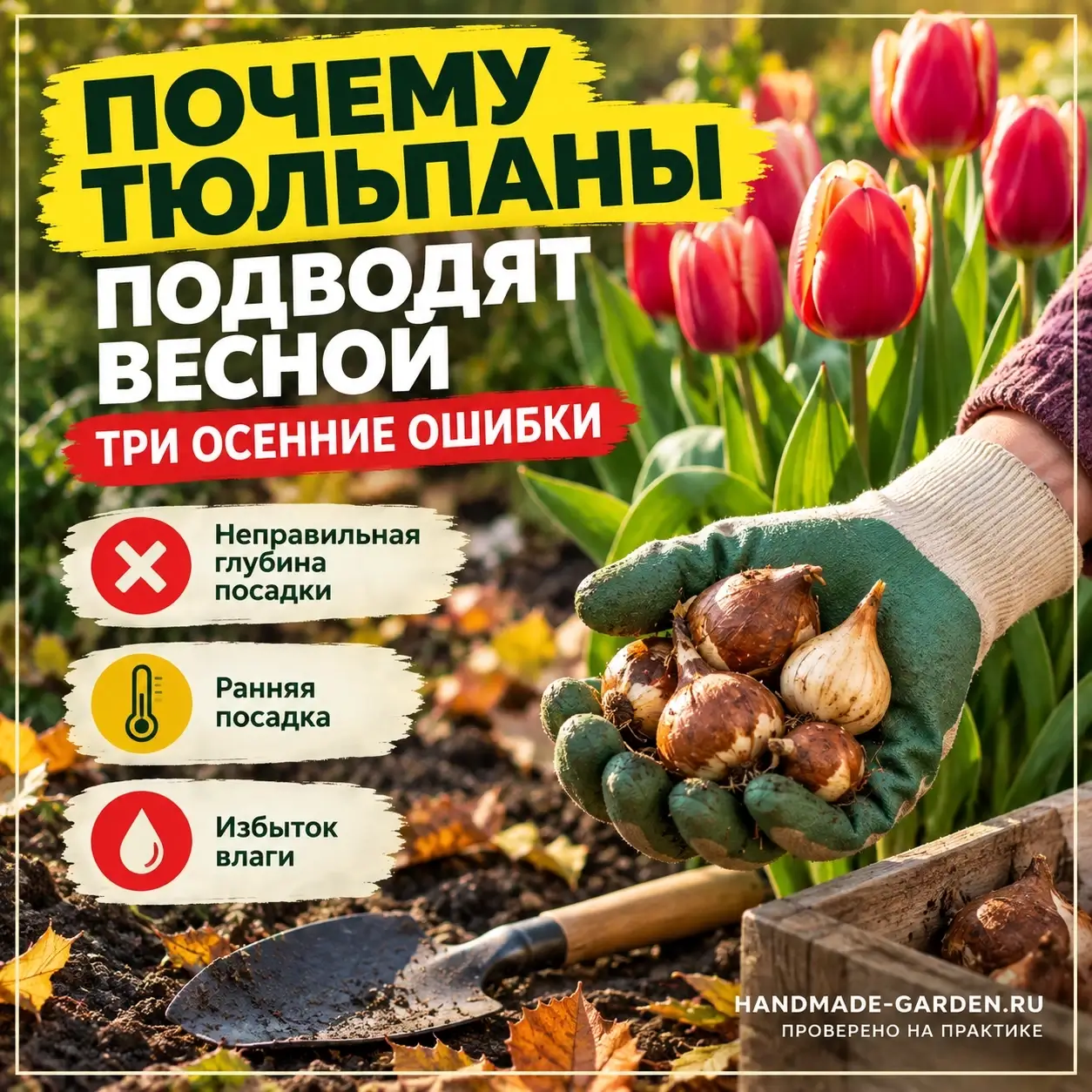 Почему тюльпаны подводят весной: три осенние ошибки