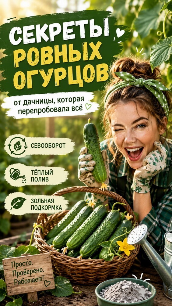 Секреты ровных огурцов