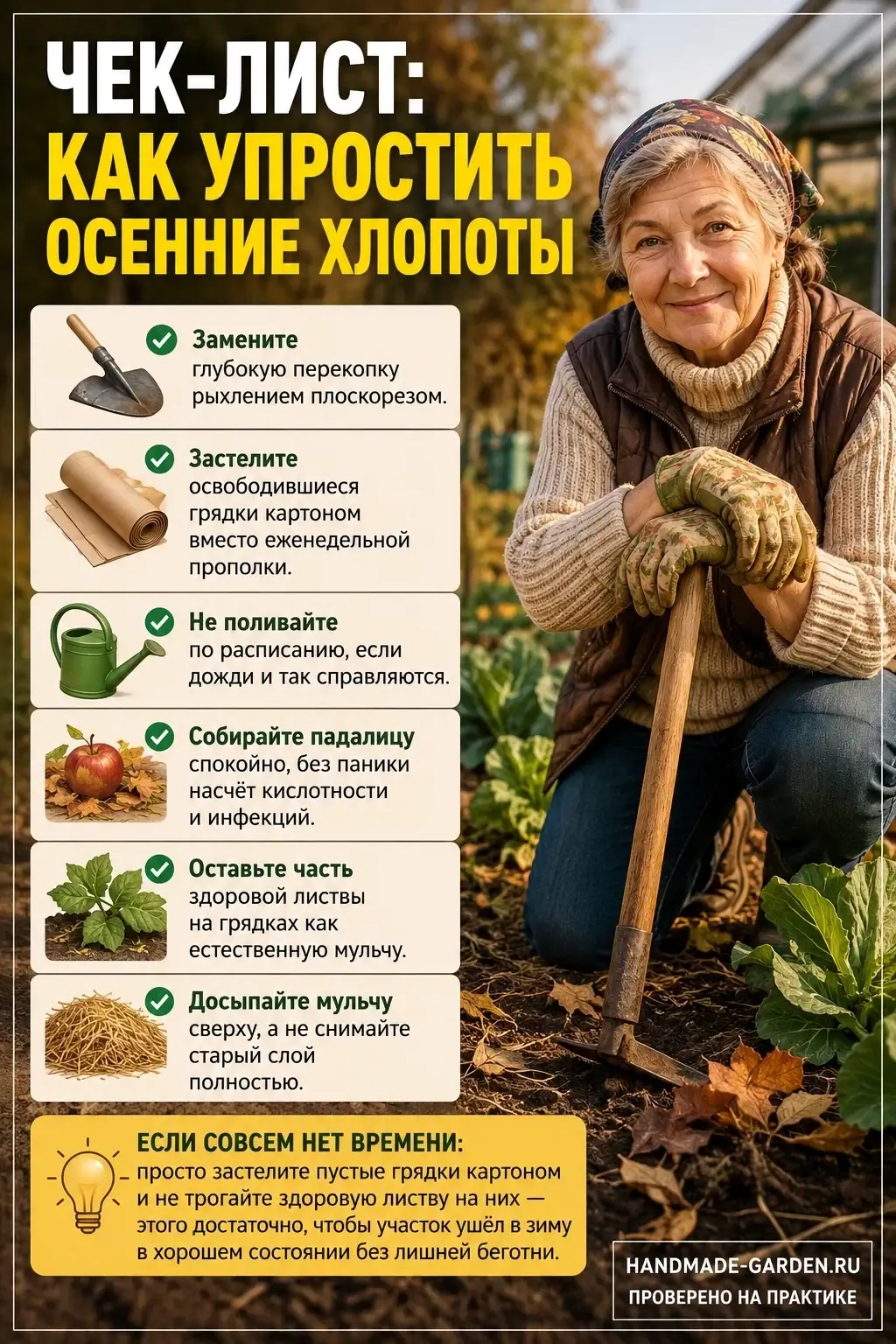 После сбора урожая сад нельзя бросать