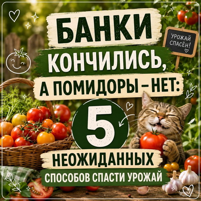 Банки кончились, а помидоры всё лезут