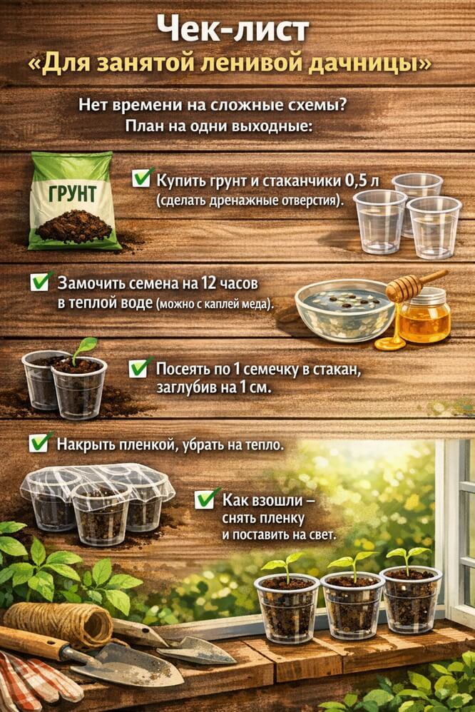 Чек-лист «Для занятой ленивой дачницы»