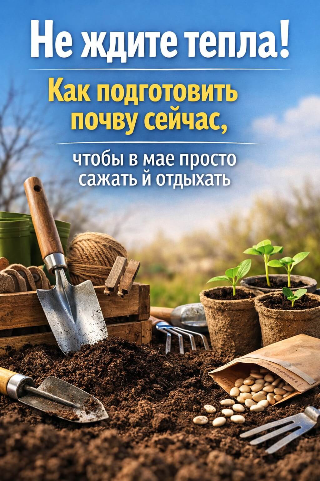 секрет бывалых дачников:&nbsp;подготовить почву нужно сейчас, по холодку