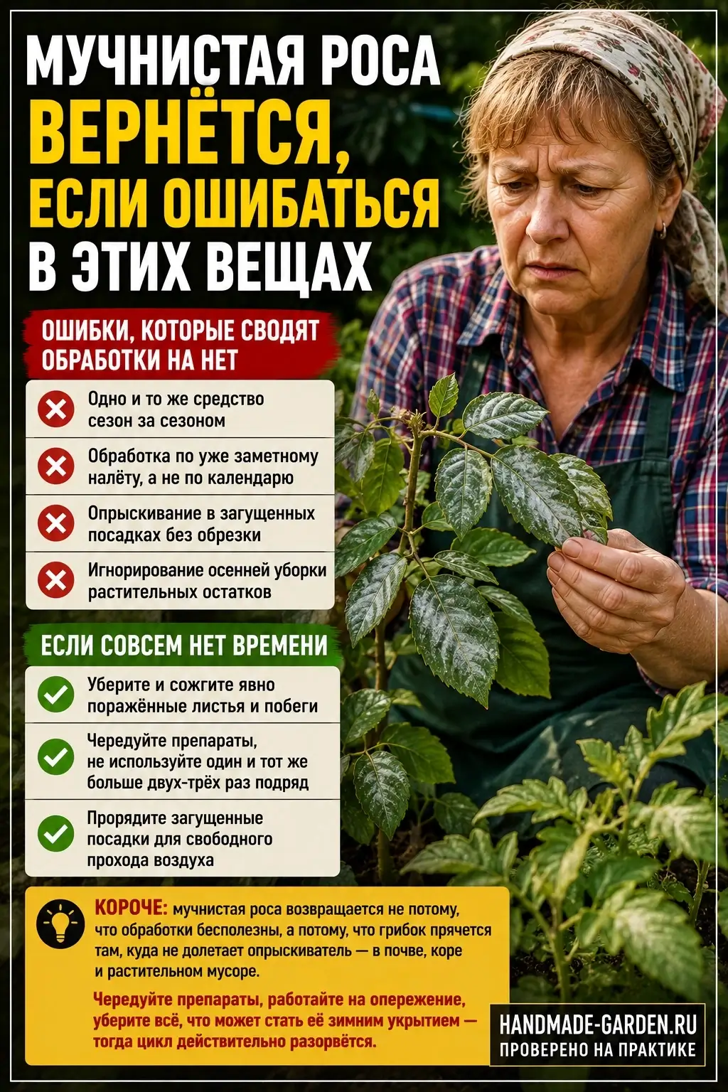 Опытные садоводы отмечают, что если пользоваться одним и тем же средством больше трёх раз подряд, результат может стать обратным