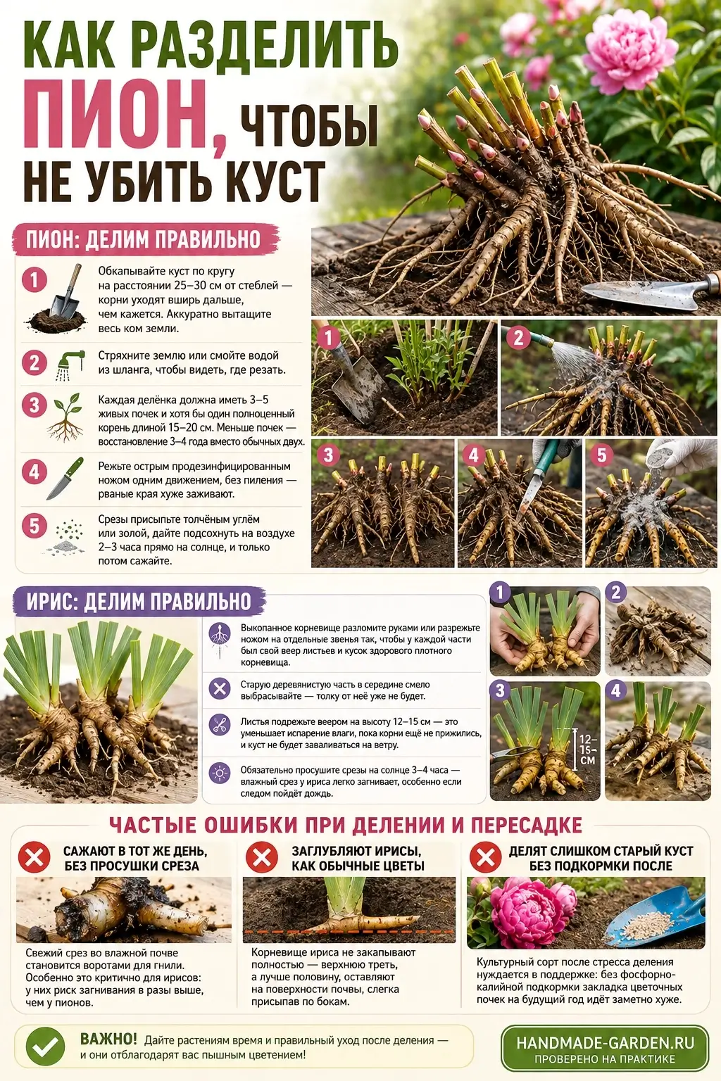 Как разделить пион, чтобы не убить куст