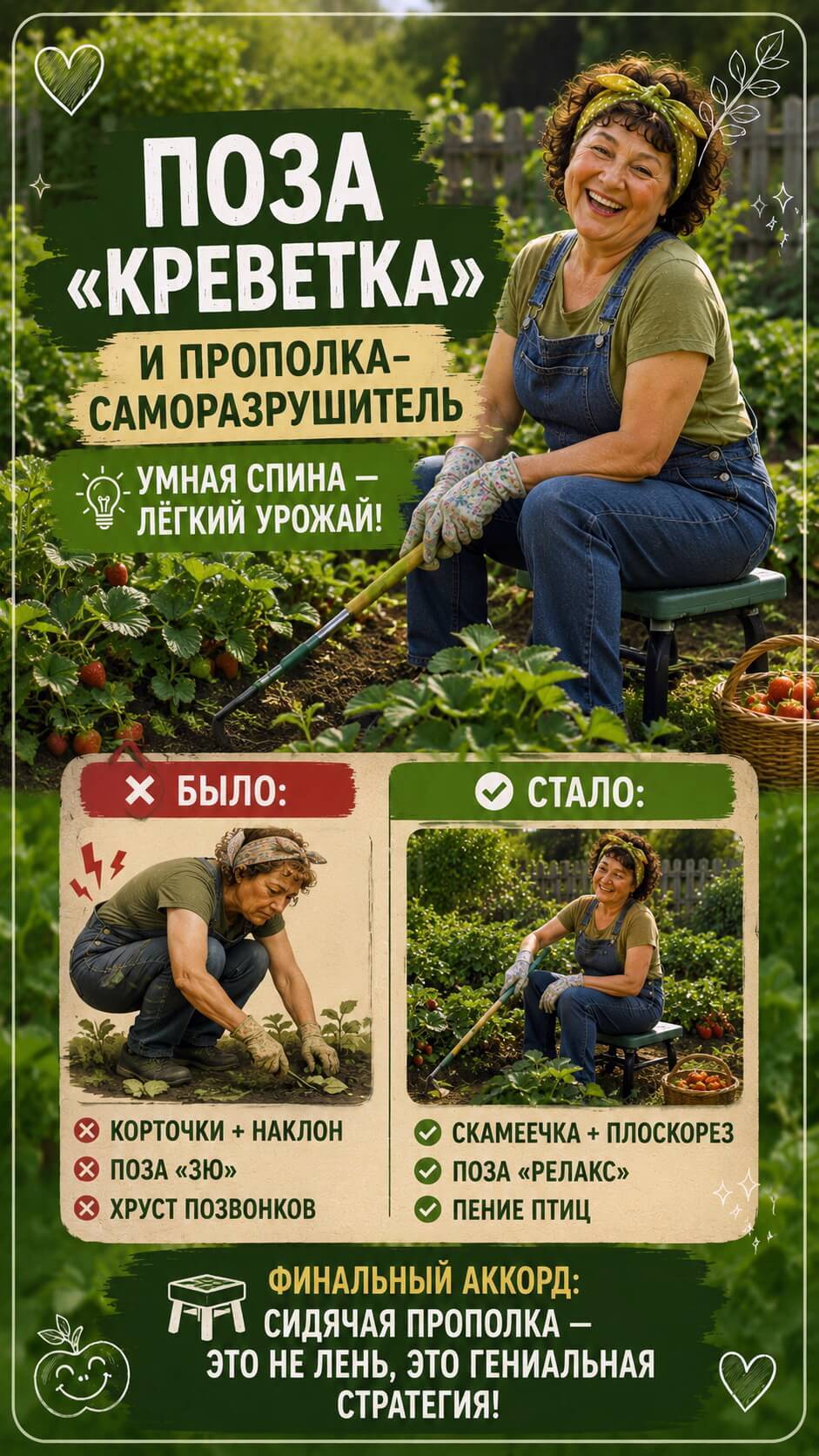 Поза «Креветка» и прополка-саморазрушитель