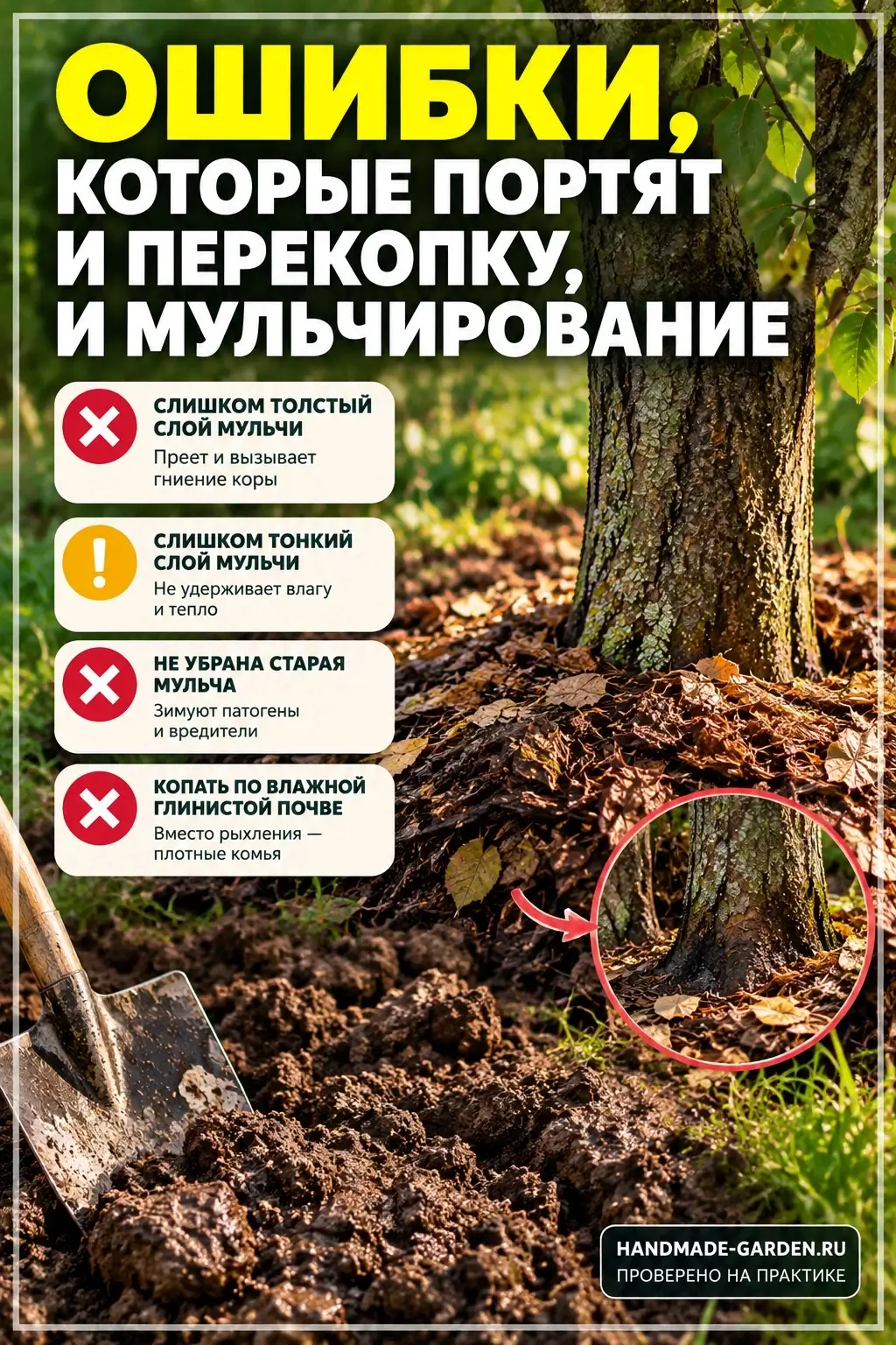 Ошибки, которые портят и перекопку, и мульчирование