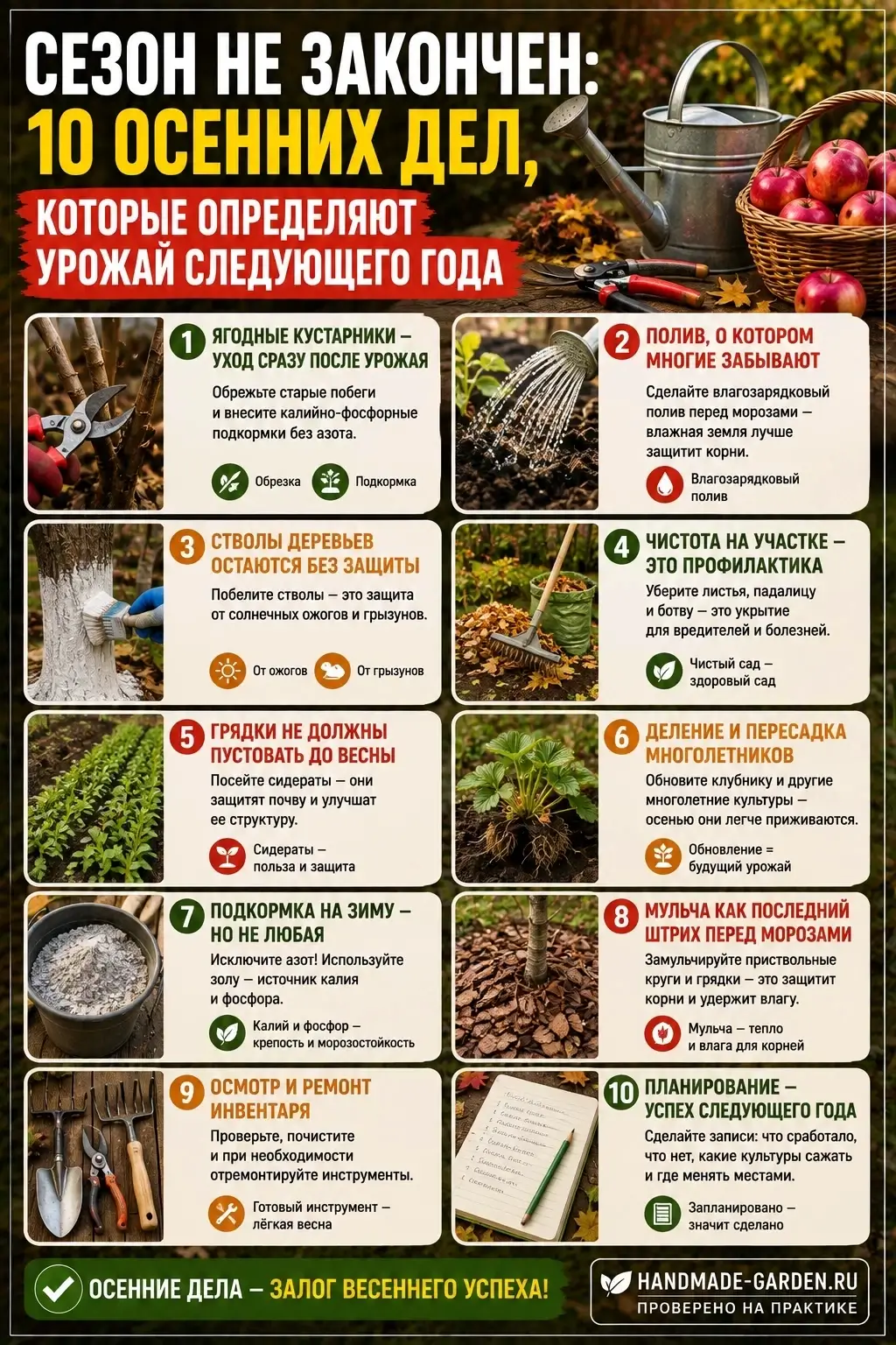 После сбора урожая сад нельзя бросать