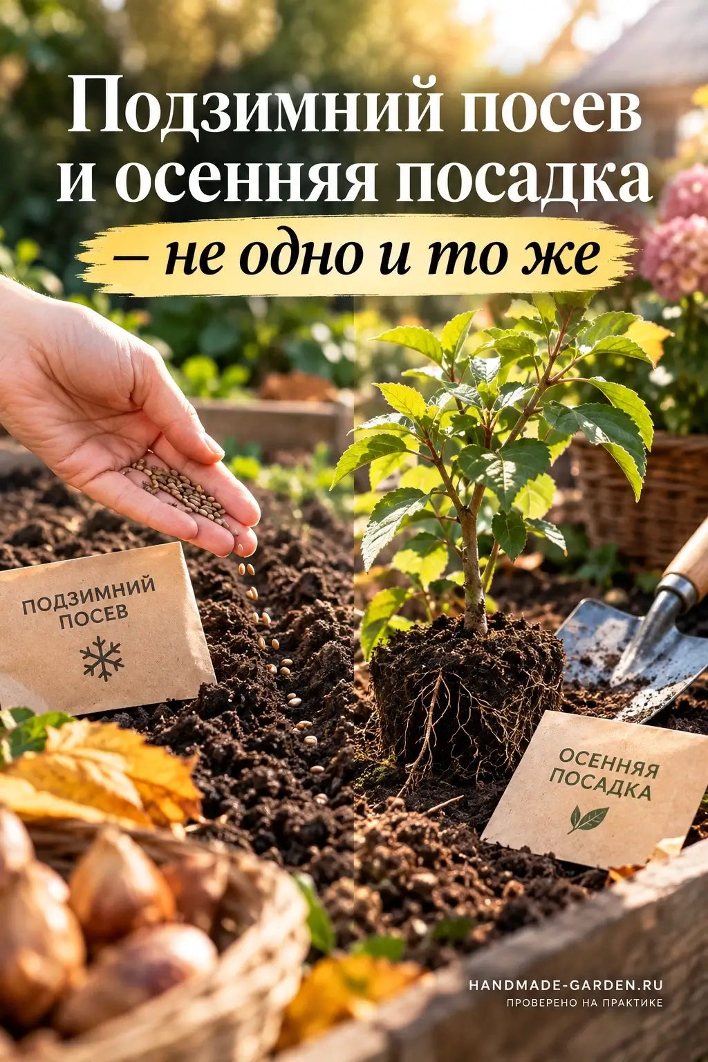 Подзимний посев и осенняя посадка