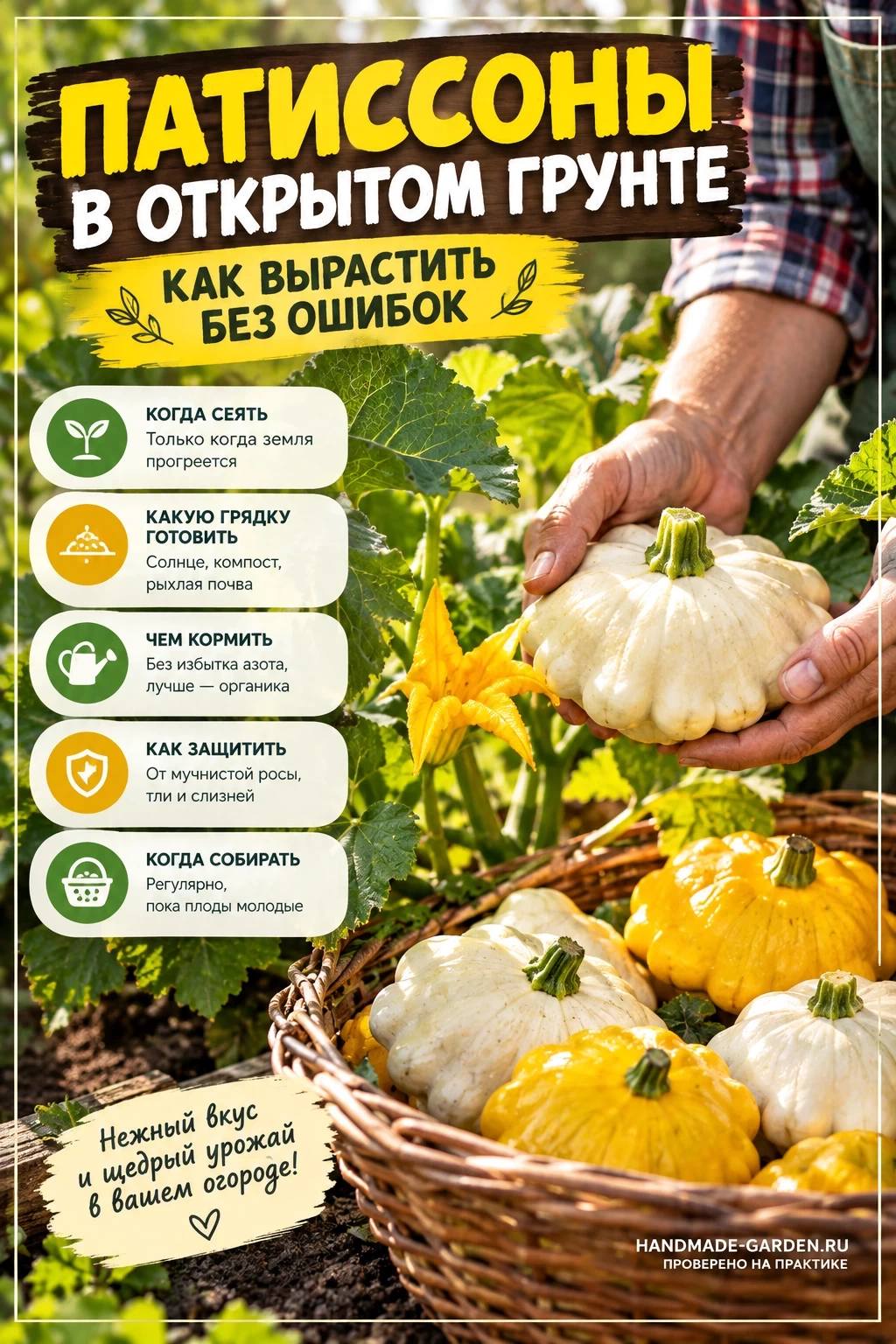 Где посадить патиссоны