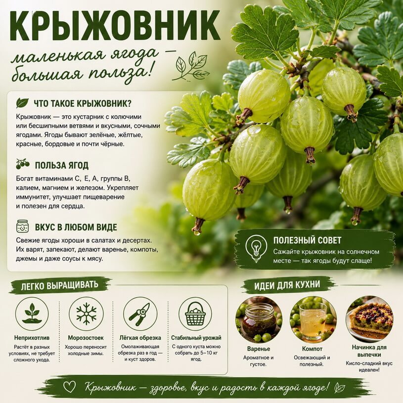 крыжовник&nbsp;без шипов