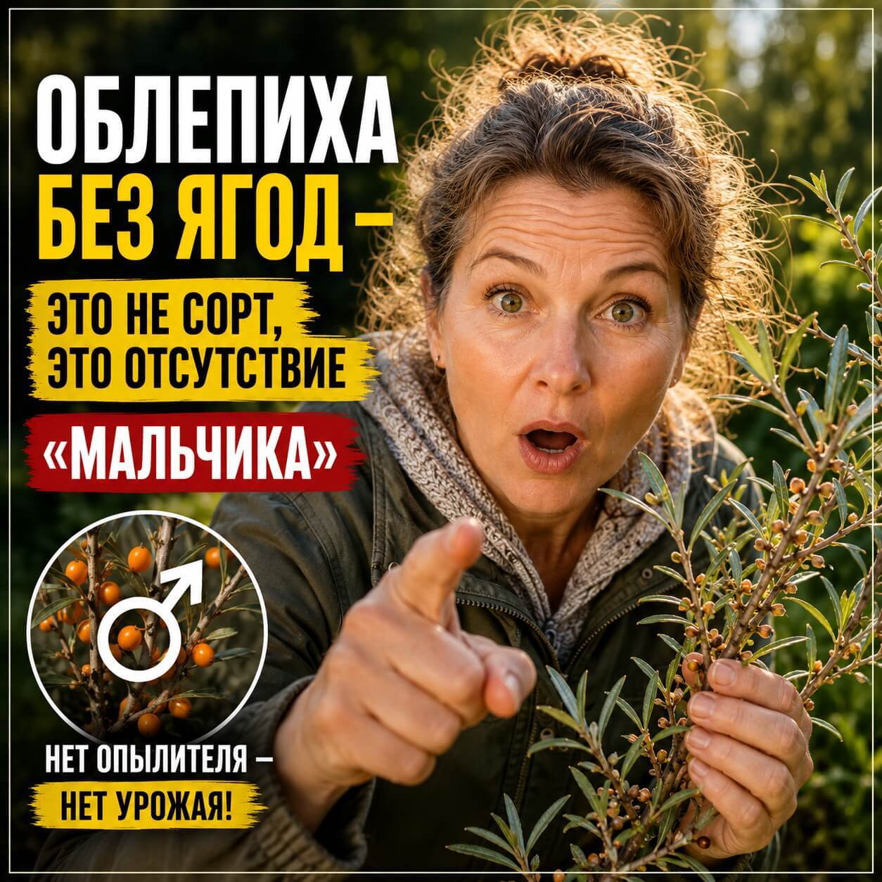 Облепиха без ягод &mdash; это не сорт