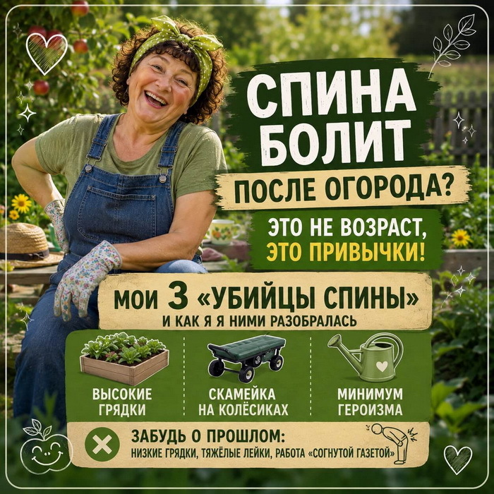 Спина болит после огорода? Это не возраст, это привычки