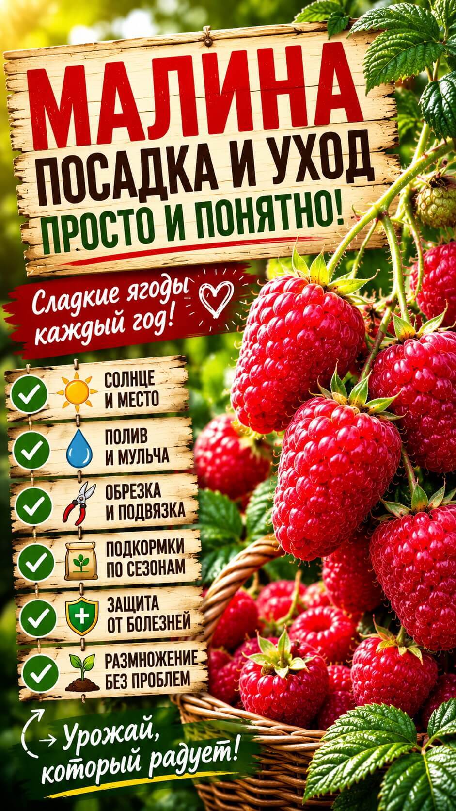 Посадка малины