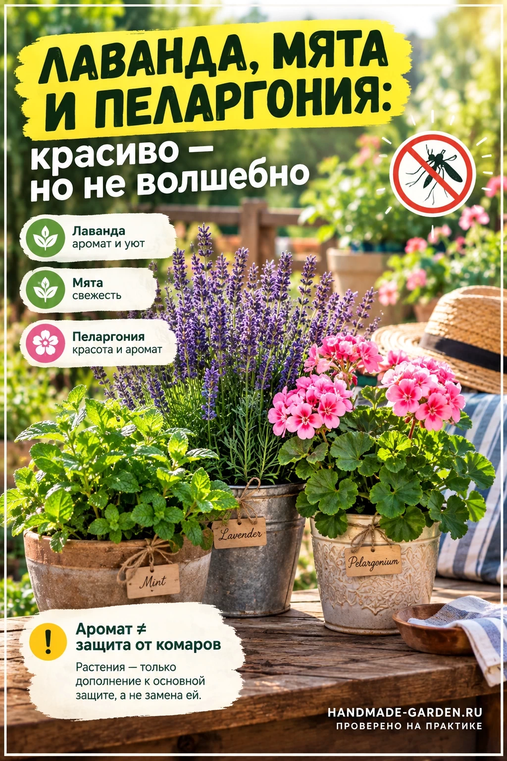 Пеларгония на даче от комаров