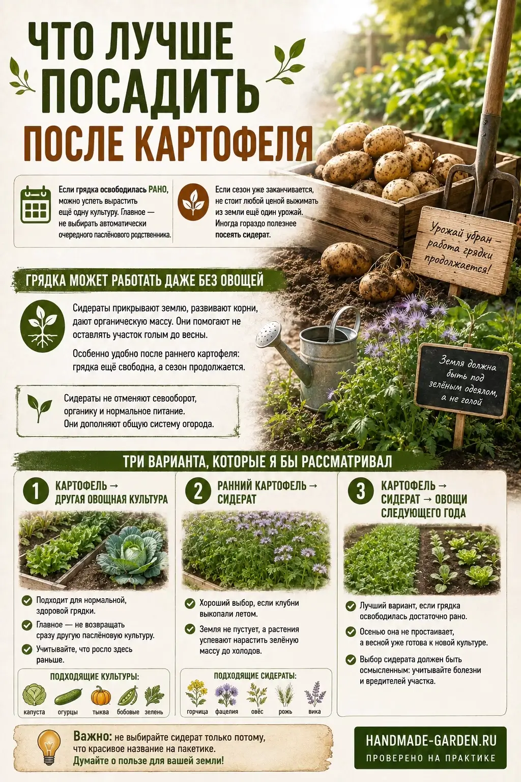 Сажаем после картошки