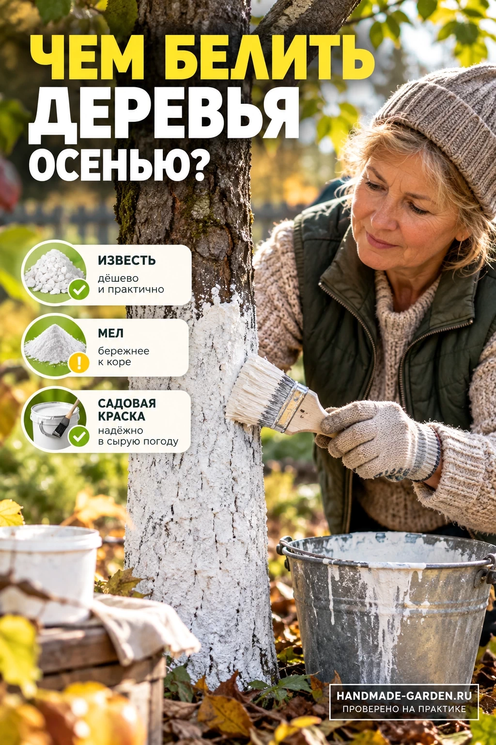 Когда белить деревья осенью