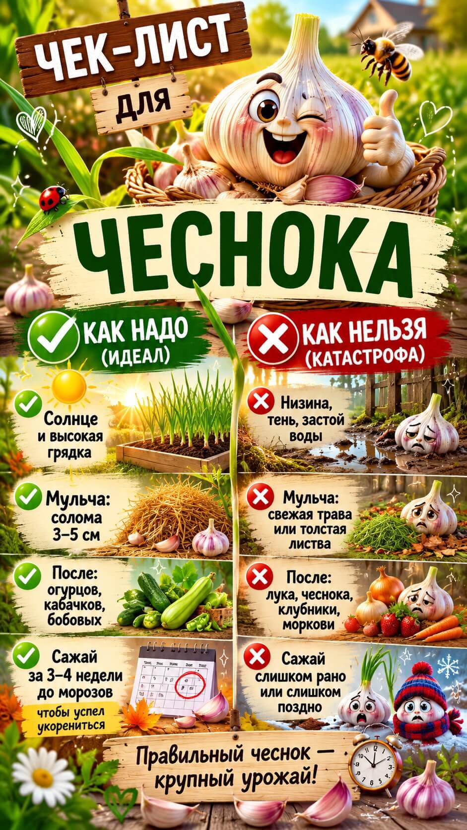 Чек-лист для чеснока