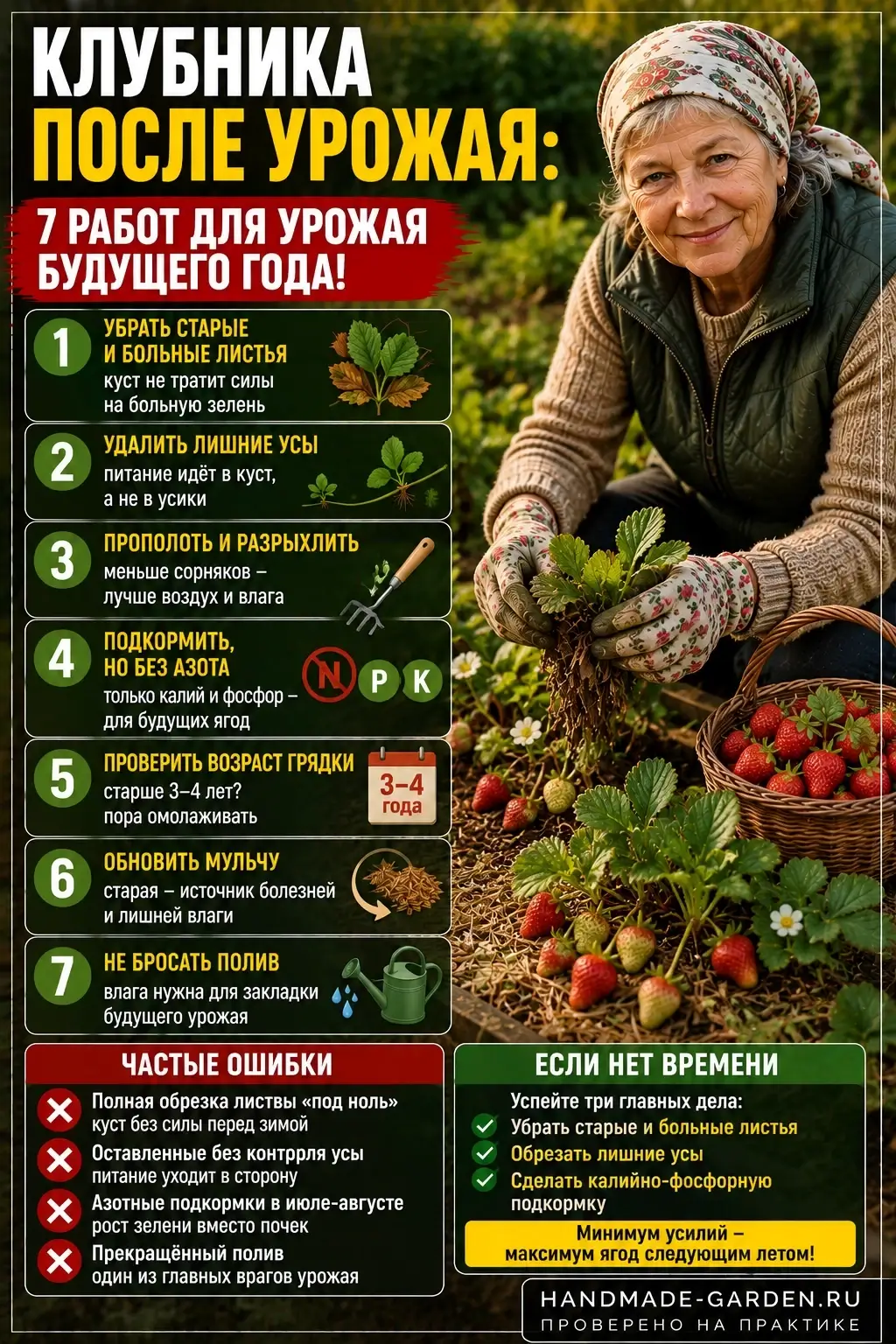 Клубника отплодоносила: 7 работ, которые определят урожай следующего года