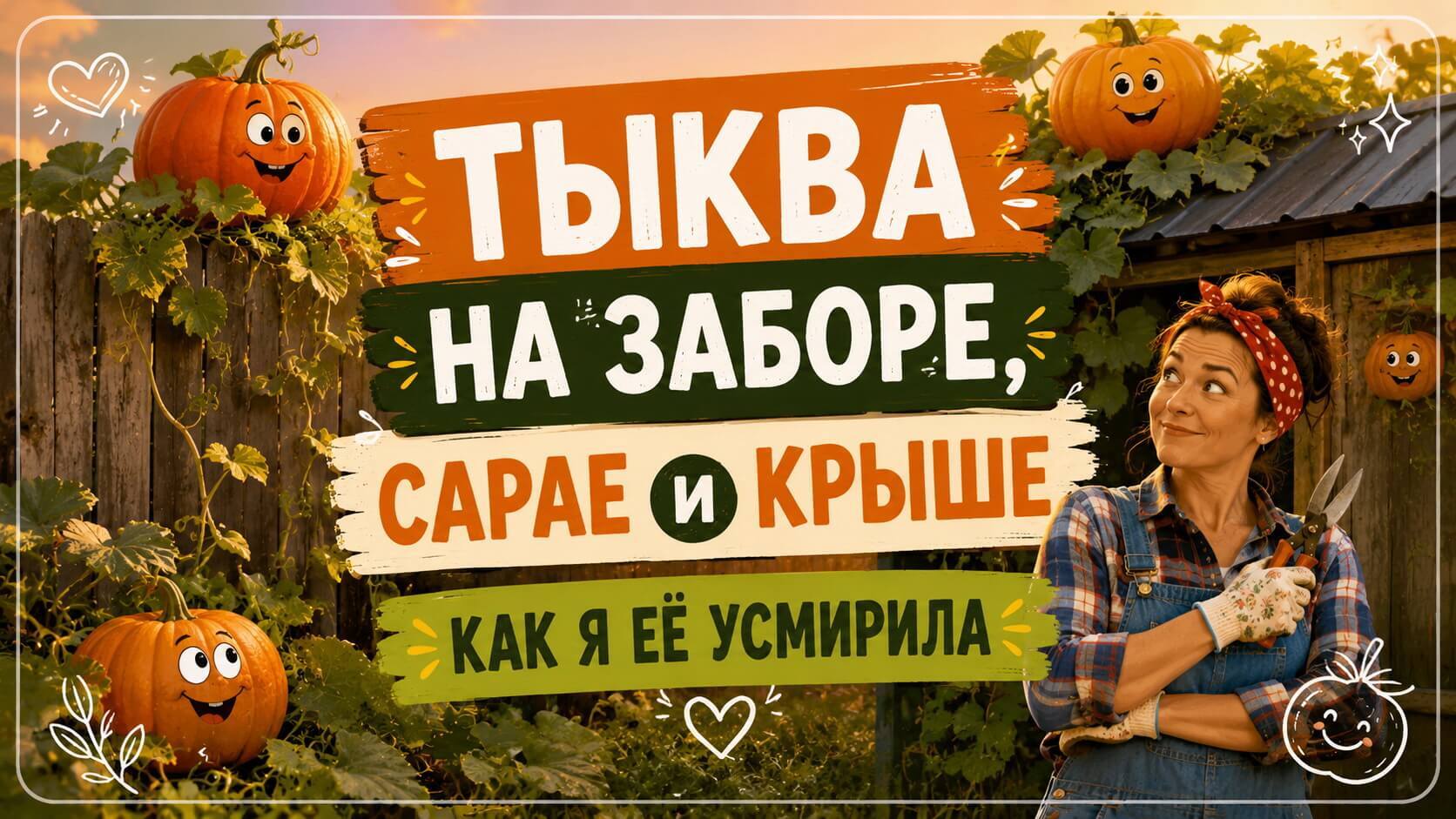 Формирование тыквы: как получить крупные плоды и не дать ей разрастись