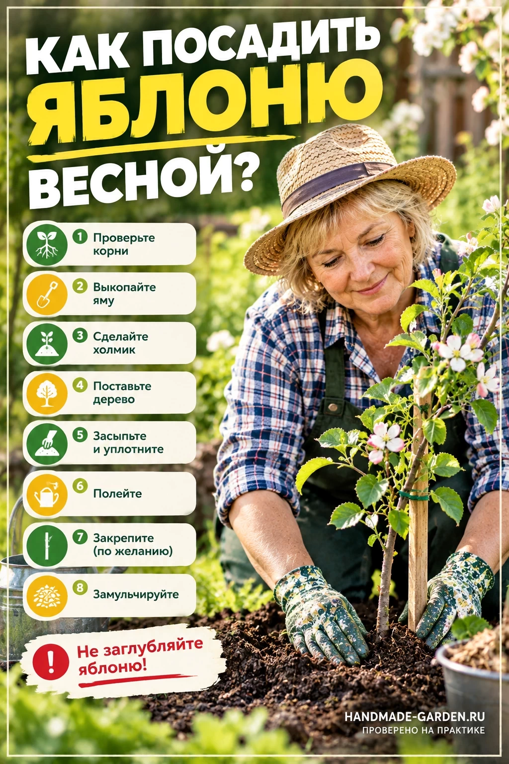 Как посадить яблоню весной