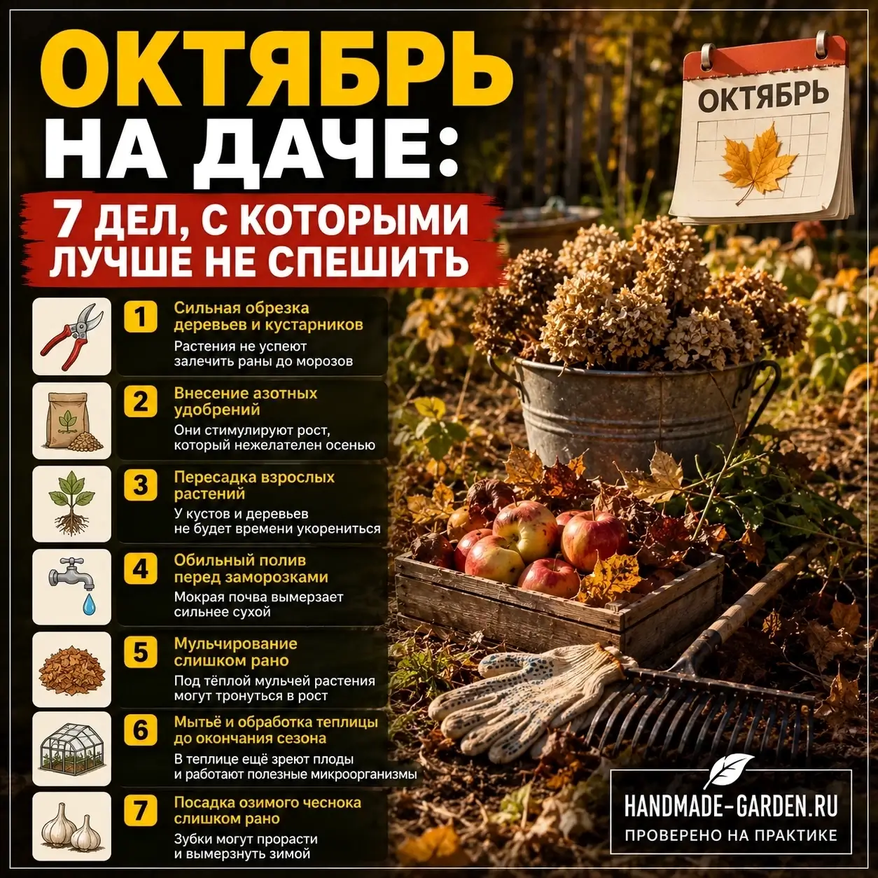Октябрь на даче: семь дел, с которыми лучше не спешить
