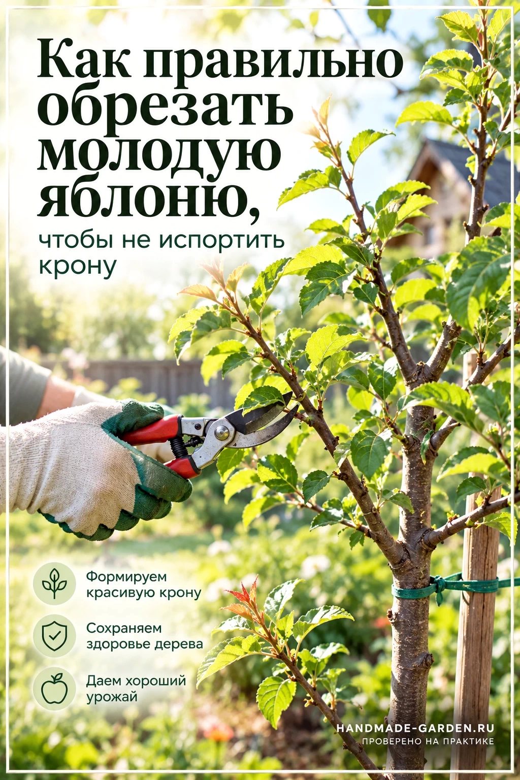 Как правильно обрезать молодую яблоню