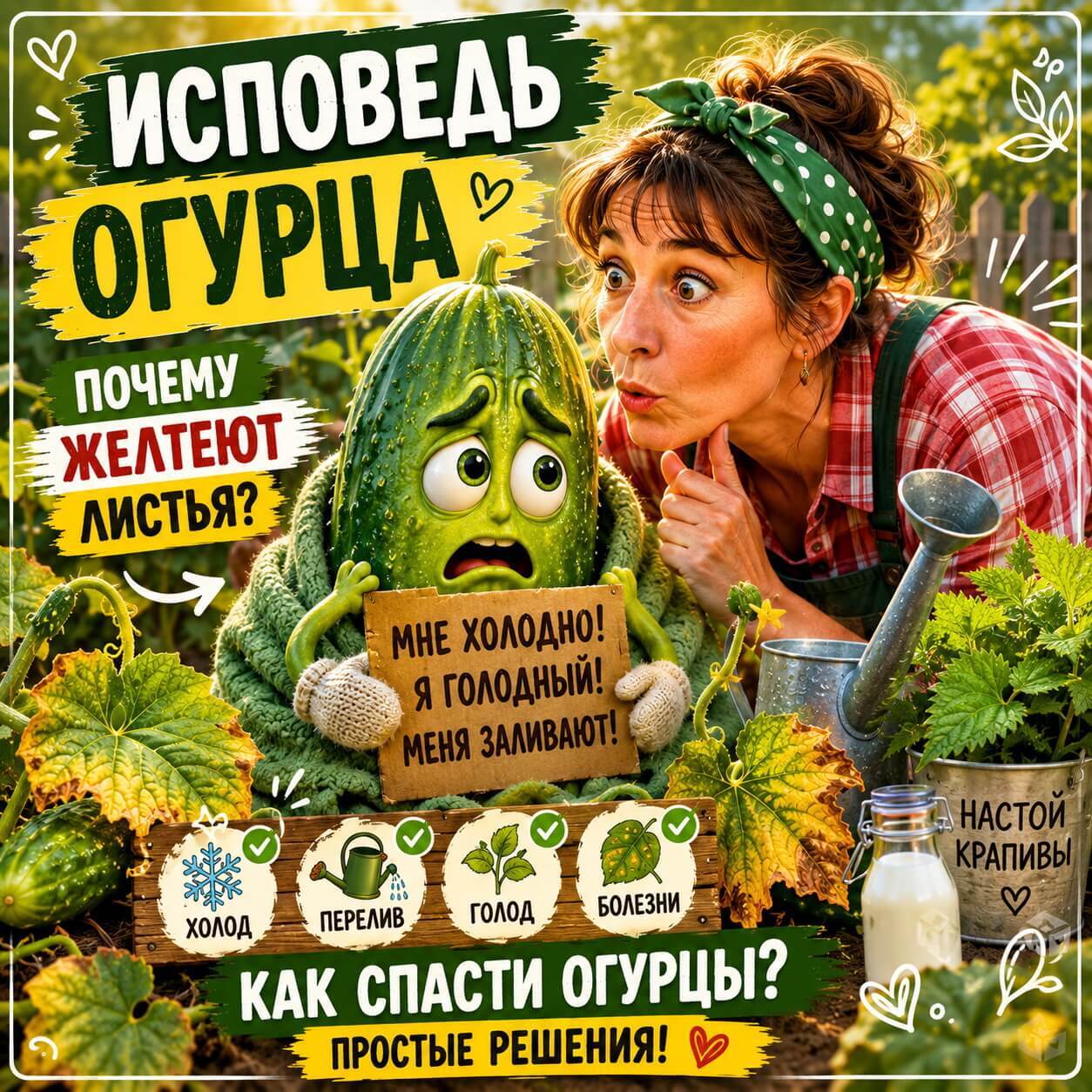 Огурцы желтеют и сохнут?