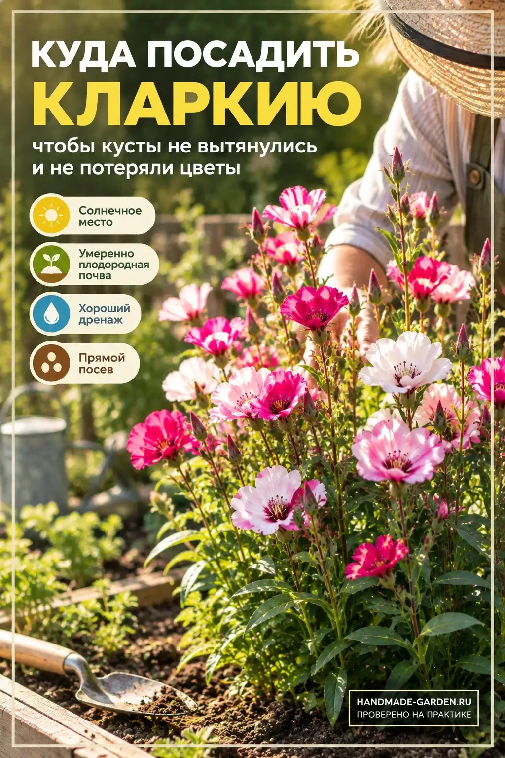 Куда посадить кларкию, чтобы кусты не вытянулись и не потеряли цветы