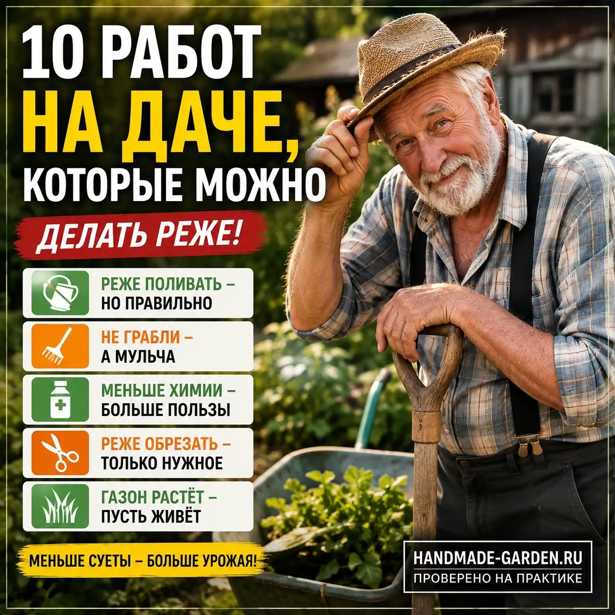 Не всякая дачная работа действительно нужна: 10 дачных дел, от которых можно отказаться без вреда