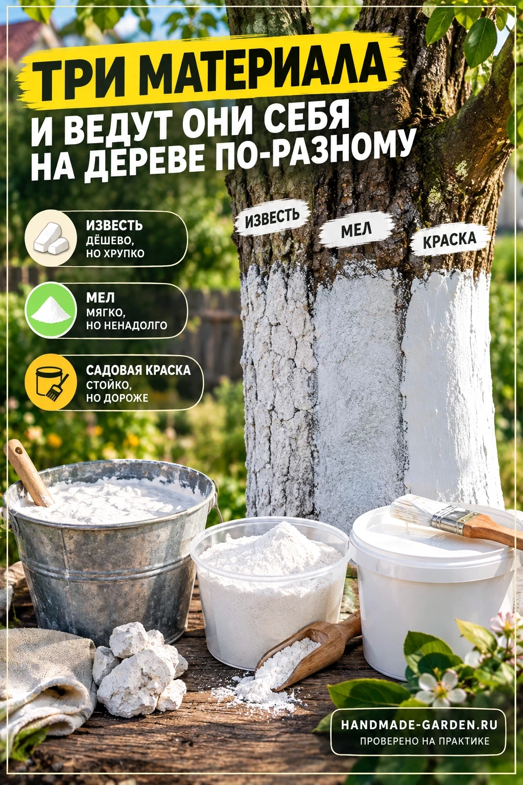 Чем белить деревья осенью