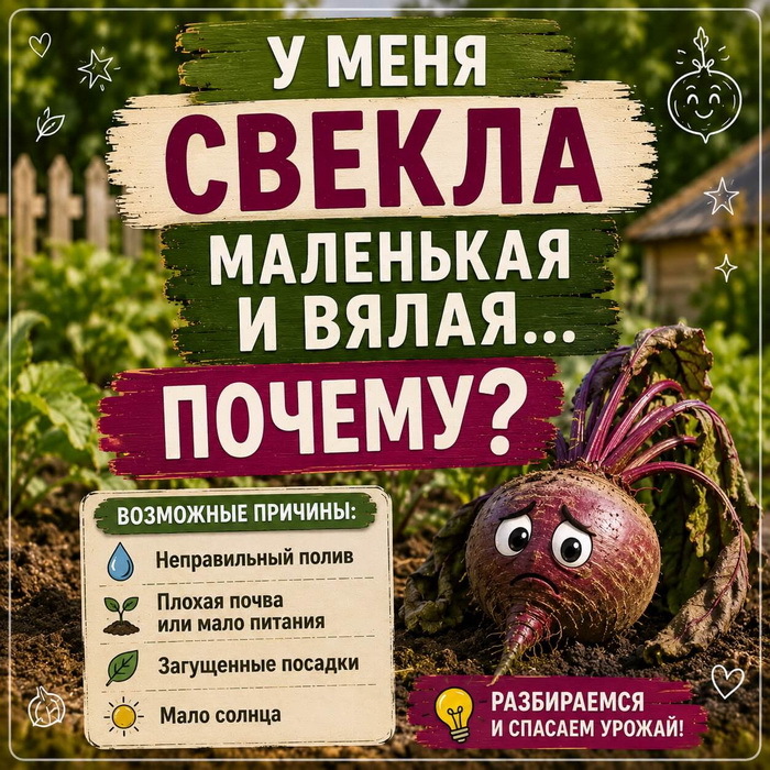 Ошибки полива и прореживания, которые губят свёклу.