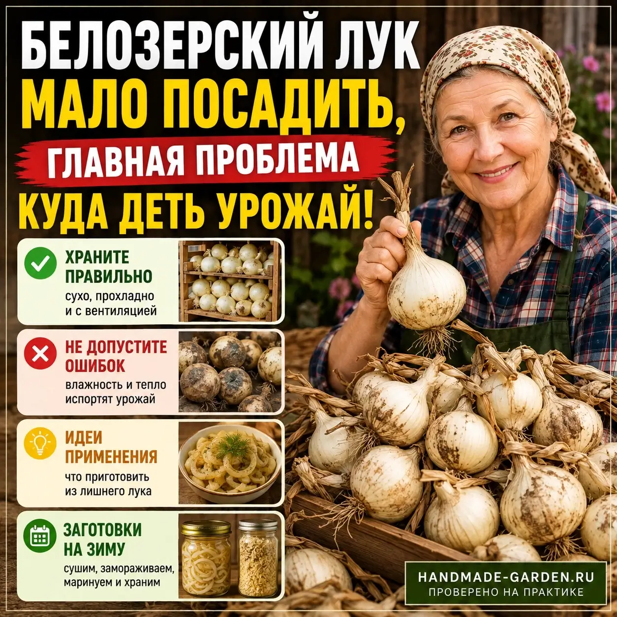 Белозерский лук отмечается урожайностью