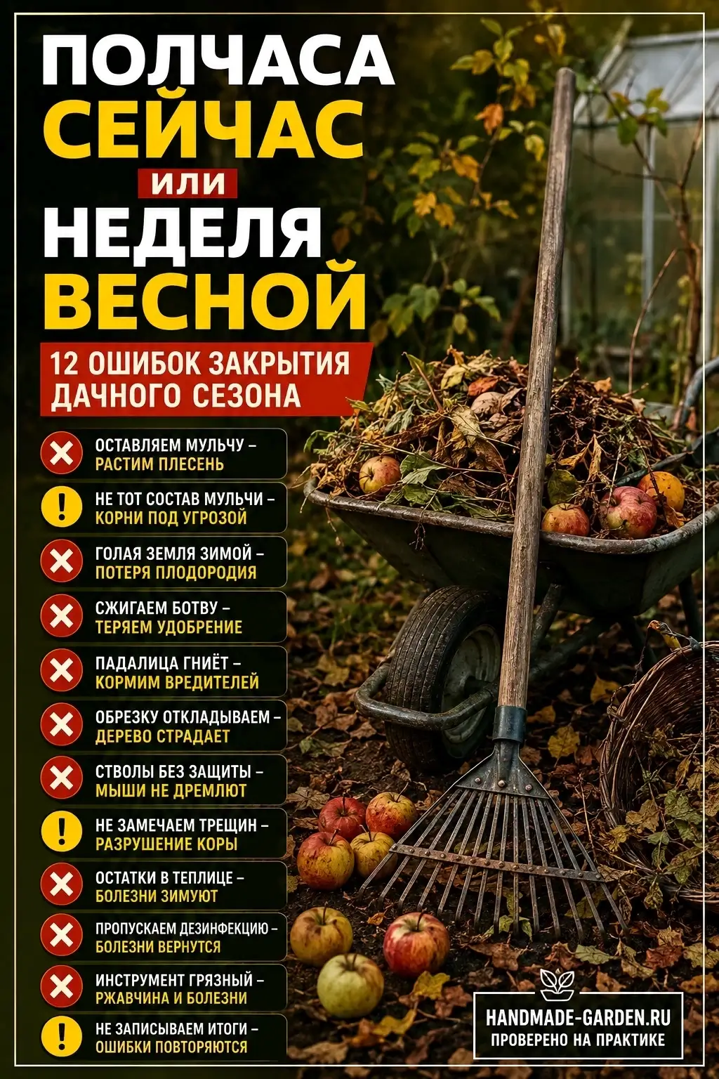 Ошибки в теплице