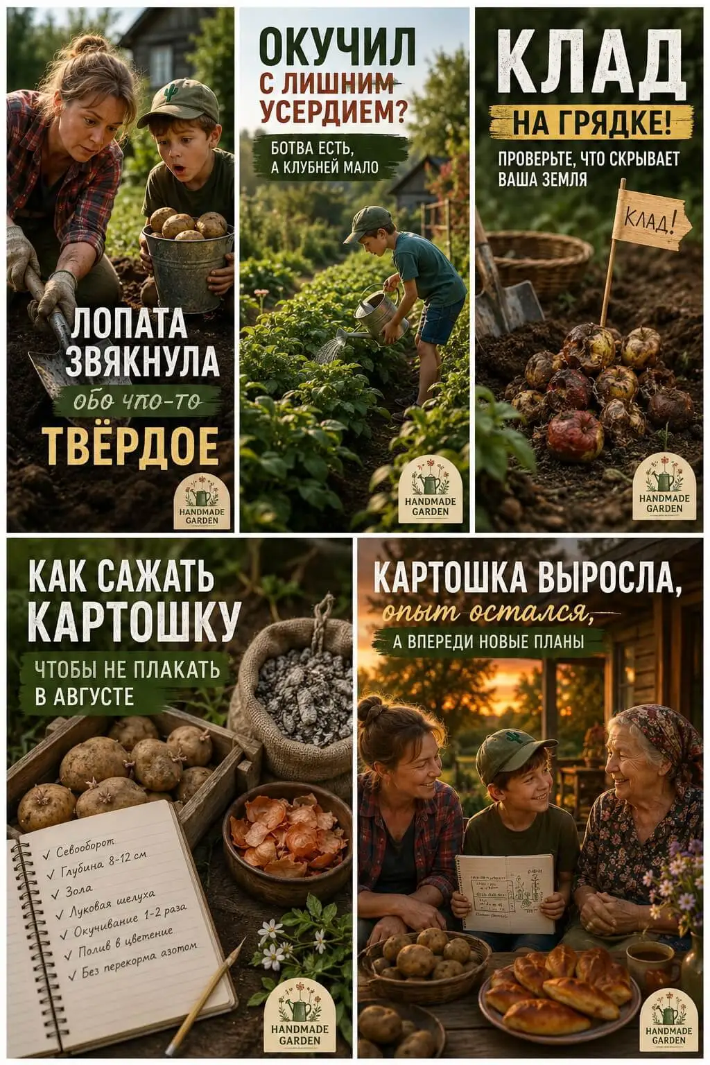 как сажать картошку с ребёнком