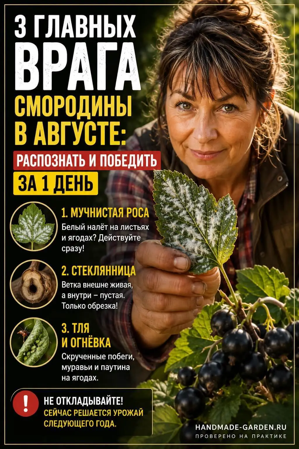 3 главных врага смородины в августе