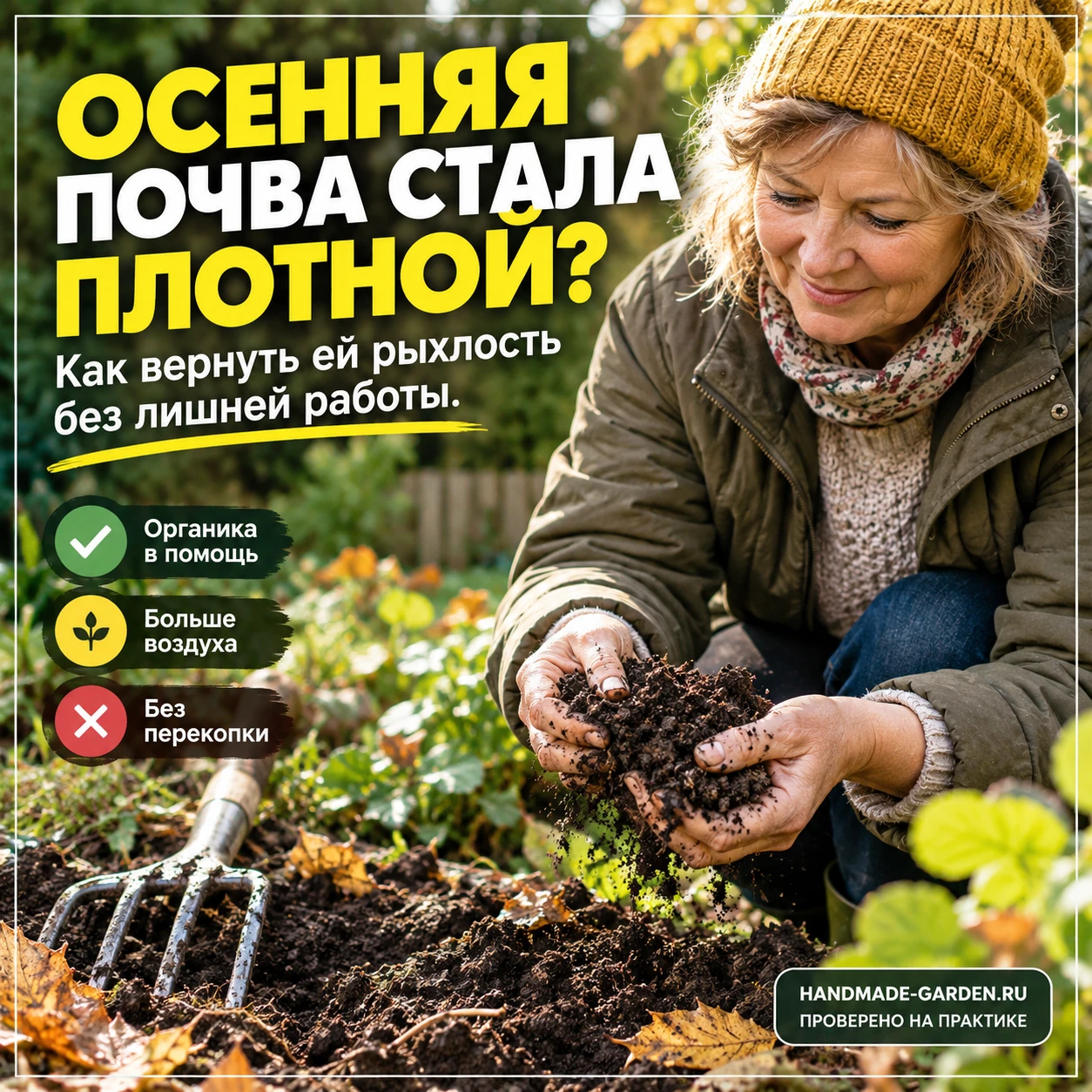 Земля на грядке стала плотной, как асфальт
