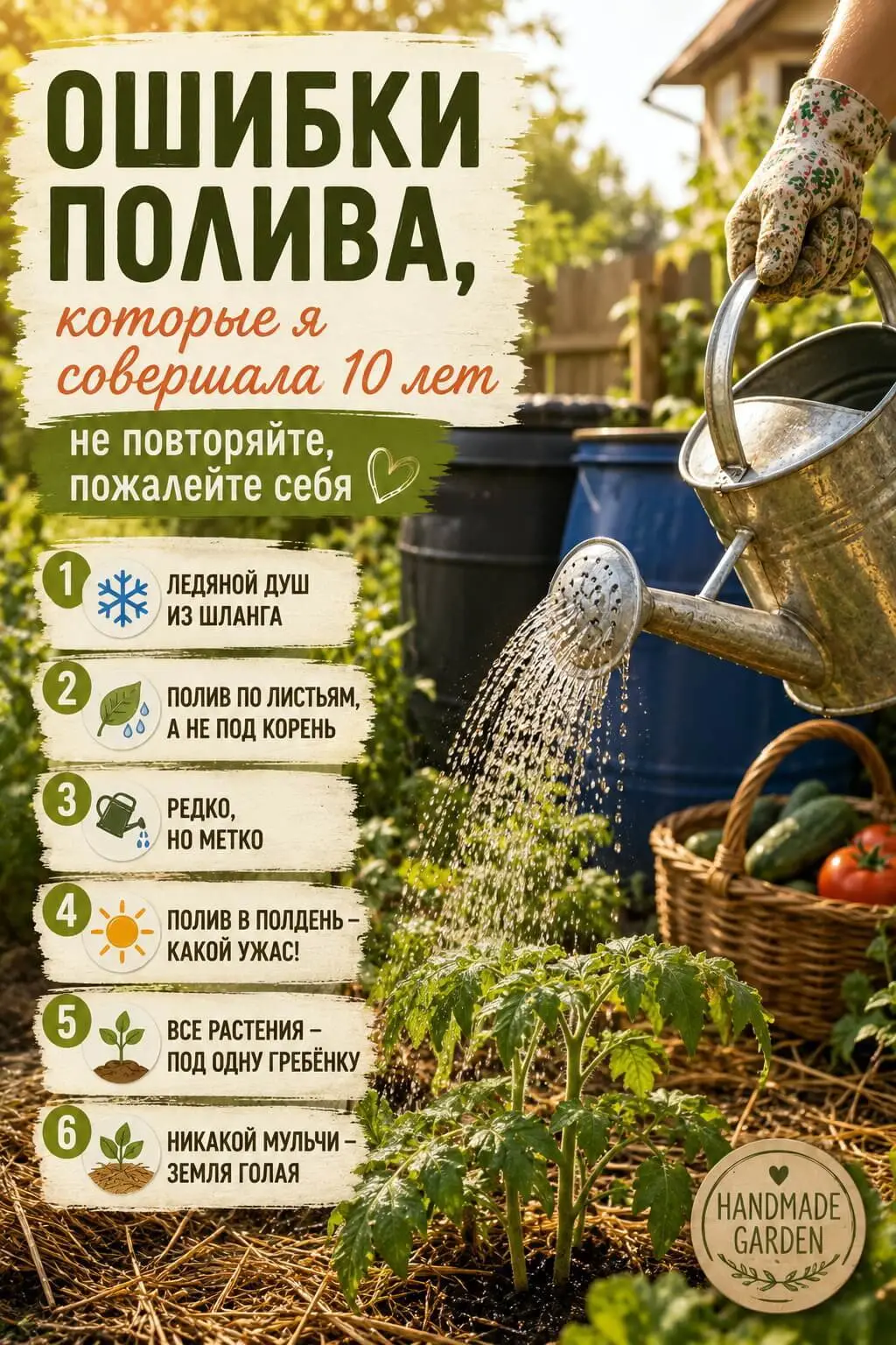 Полив в теплице