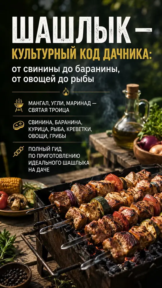 Всё о настоящем шашлыке для дачи