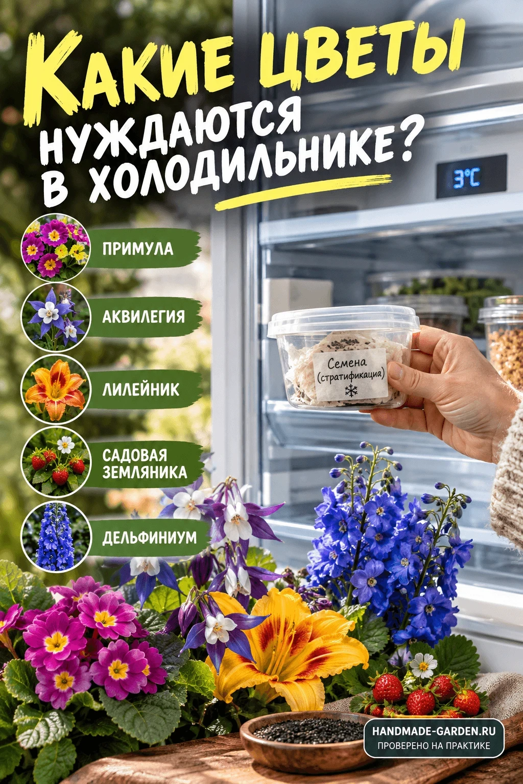 Какие цветы нуждаются в холоде