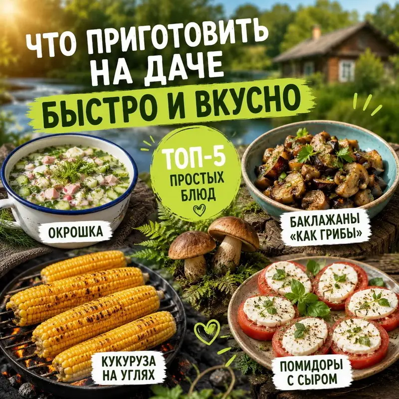 Что приготовить на даче быстро и вкусно &mdash; топ-5 простых блюд