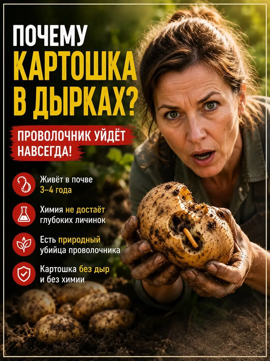 Почему картошка в дырках