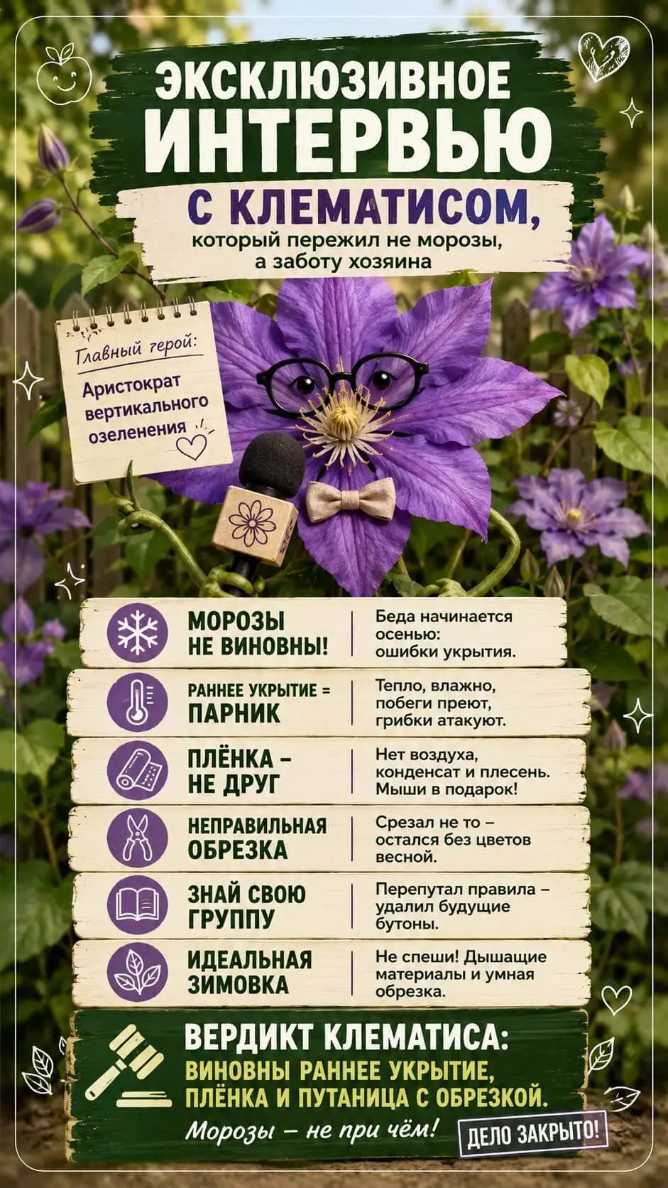 Эксклюзивное интервью с клематисом